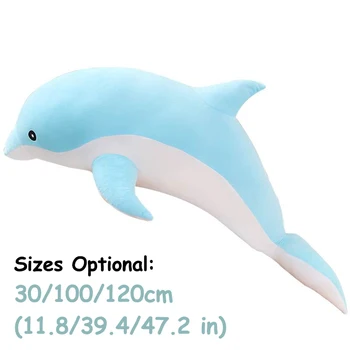 30-120cm Mielas Delfinų Pliušiniai Žaislai 3D Naujovė Mesti Pagalvės Minkštos Antspaudas Pliušinis Įdaryti Pliušinis Housewarming Šalies Paspaudę Pagalvė Kūdikiui Dovanų