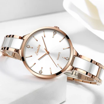 Sunkta Moterų Laikrodžiai Verslo Kvarco Žiūrėti Moterų Paprasta Diamond Laikrodis Elegantiškas Mados Žiūrėti Atsitiktinis Vandeniui Relogio Feminino
