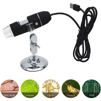 1pcs Smart USB Mikroskopo vaizdo Taškų 1000X 8 LED Skaitmeninį USB Mikroskopą, didinamasis stiklas Elektroninių Stereo USB Endoskopą Fotoaparatas