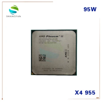 AMD Phenom II X4 955 95W Keturių Branduolių CPU DeskTop HDX955WFK4DGM Socket AM3 938pin