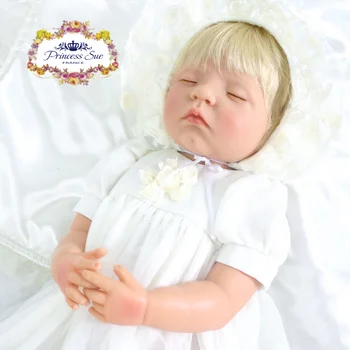 Princesė sue karšto 55cm full silikono modeliavimas miega baby girl geriausia vaikams prieš miegą, žaislai ir dovanos silikono reborn baby lėlės