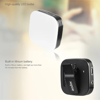 GODOX LEDM32 Išmanusis telefonas Mini LED Šviesos Nešiojamų Fotografija Apšvietimo Selfie Didinti Užpildyti Šviesos Telefonai
