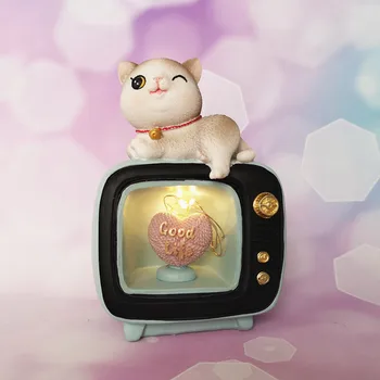 Animacinių filmų Fat Cat TV Žvaigždės Kūrybos Mažai, Naktį Šviesos Mergina Širdies Mergina patalpų Išdėstymas Vienetų