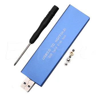 1 Pc USB 3.0 2 M. Už NGFF SSD Mobiliojo Bard Disko Dėžutė Gaubto Išorės Saugojimo Bylos Nauja Juoda