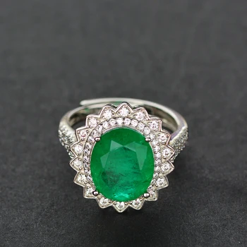 2020 karšto pardavimo Putojantis AAA Cirkonis vestuvių žiedai moterims Derliaus Ovalo formos Žalios CZ Ponios, Mergaitės, Šaliai, papuošalai Didmeninė Bague