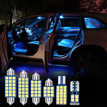 6pcs T10 Girlianda LED Lemputės Automobilių Salono Šviesos Citroen C4 Grand Picasso II Mk2-2019 Daiktadėžė Šviesos Kamieno Kojoms Lempos