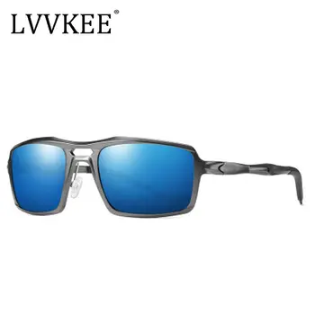 2019 LVVKEE Prabangių prekės Ženklų Akiniai sporto Poliarizuota Vyrų Gafas Lauko UV400 Vyrų akiniai nuo saulės Lydinio H2O Blue akiniai