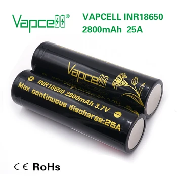 4pcs VAPCELL INR 18650 baterija 2800mah 25A rewrapped VTC5D ląstelių akumuliatorius lygi vtc6A už Fotoblykstės 3.7 v liion