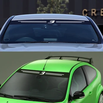 Automobilių Stiliaus Skėtį Nuo Saulės Priekinis Stiklas Reklama Lipdukai Lipdukai Mazda 3 Emblema Auto, Saulės Logotipas Ženklelis Apdailos Reikmenys