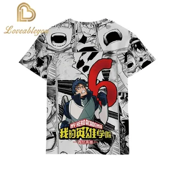 Japonijos Anime Juokinga T-Shirt Vyrai Moterys Japonijos Marškinėliai Boku No Herojus akademinės bendruomenės Anime T Shirts Mano Herojus Akademijos 3d Marškinėliai, Topai