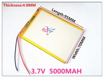 3.7 V 5000mah (polimeras ličio jonų baterija) Li-ion baterija tablet pc 7 colių MP3 MP4 [407095] pakeiskite [357095]