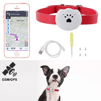 Mini Pet GPS Tracker Antkaklis atsparus Vandeniui Realaus Laiko GPS GSM GPRS Seklys Realiu Laiku Locator Anti-Lost šunelis Katės Tracker Prekes