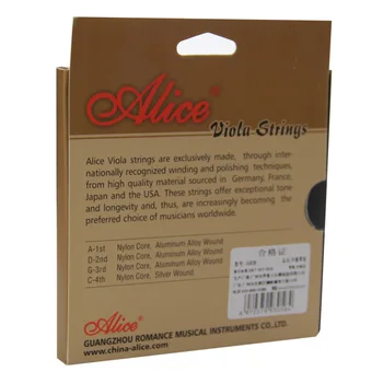 Alice A908 Sidabro Žaizdos, Altui, Styginiams Nailono Core Aliuminio Lydinio Žaizdos Auksą, Padengtą Ball Pabaigos