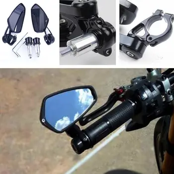 Motociklo rankenos galinio vaizdo veidrodėlis, Skirtas YAMAHA YZF R1, R3 R6 R25 MT07 MT09 FZ07 FZ09 YBR 125 KAWASAKI Z800 Z1000