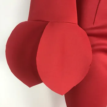 Moterų Apkarpyti Viršūnes Palaidinė Raudona Marškinėliai ilgomis Rankovėmis Slim su Lapais V Kaklo, Ponia, Mados Atsitiktinis Seksuali Moteris Blusa Vasaros Naktį Clubwear