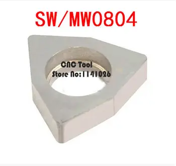 10VNT SW0804 / MW0804 Sunku lydinio Jų tekinimo įrankio laikiklis priedai,Tinka MWLNR/WWLNR,ĮDĖKITE YRA WNMG0804