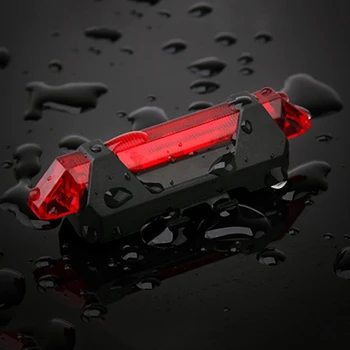 Dviračio Šviesos Vandeniui Galiniai Šviesos diodų (LED) USB Įkrovimo MTB Saugos Įspėjimas Dviračių Šviesos Taillamp Dviračio Žibintuvėlis