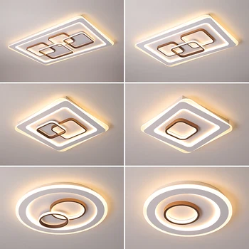 Šiuolaikinių LED Lubų Šviesos, miegamojo kambarį blizgesio de plafond šviestuvas Akrilo Aikštėje Turas Lubų lempa namų