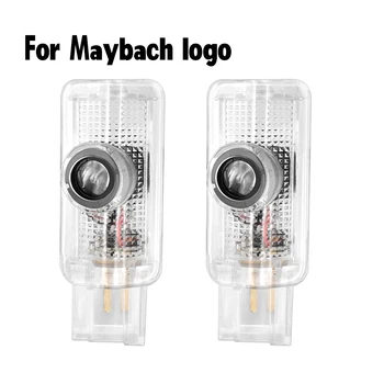 2vnt Automobilio duris sveiki lempa LED už Maybach emblema, logotipas, lazerinius projektorius, šviesos Benz R klasės GL ML vaiduoklis šešėlis auto luces naujas