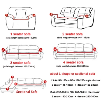 Vientisos Spalvos Sofa Cover Stretch Audinys Sofa Slipcover Elastinga Sekcijiniai Baldai Padengti Raštas Sofos 1/2/3/4 vietų