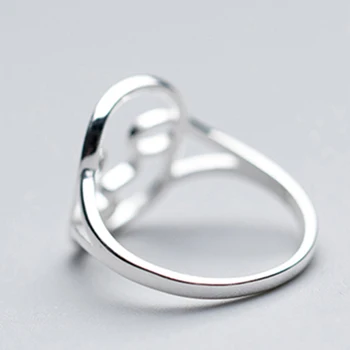 Originalaus Dizaino Žmogaus Veido Žiedai Moterims Nekilnojamojo 925 Sterlingas Sidabro Žiedas Tuščiaviduriai Iš Veido Formos Sužadėtuvių Žiedas Pareiškimą Papuošalai