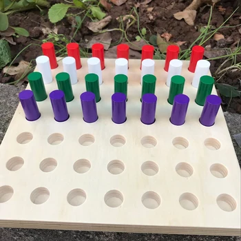 Vaikai blokai žaislai jutimo mokymo stick ankstyvojo ugdymo švietimo žaislai, 2-6 metų amžiaus Montessori mokymo blokų žaislai