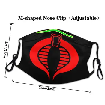 Kobra GI JOE Specialiųjų Pajėgų Sunproof Daugkartinio naudojimo Veido Kaukė Labai Anti-Bakterinė Apsauga Dangtis