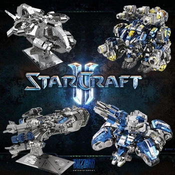 MU 3D Metalo Įspūdį Modelis Star Craft 2 Apgulties Bakas Terran Mūšis Cruise 