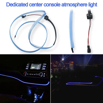 1Pcs Automobilio LED Konsolė Šviesos Atmosferą, Mėlynos Juostelės galiniu langu Aplinkos Interjero Šviesos Honda CRV 2017 2018 2019 2020