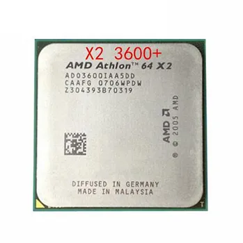 Nemokamas pristatymas Athlon 64x2 3600+ Desktop CPU-2.0 GHz 512KB/1000Mhz procesorius Socket AM2 Kompiuterio 940pin Originalus autentiškas