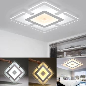 Akrilo Modernios LED Lubų Šviesos Kvadratinis Skydas Žemyn Šviesos Virtuvės, Miegamojo Kambarį Sienos Lempa 110V-220V šaltai Balta Šiltai Balta
