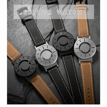 EUTOUR Romos skaitmeninis ciferblatas laikrodžiai Prabangos Prekės Mens mados Atsitiktinis Kvarco Žiūrėti Paprastų Vyrų drobės odinis dirželis Laikrodžius