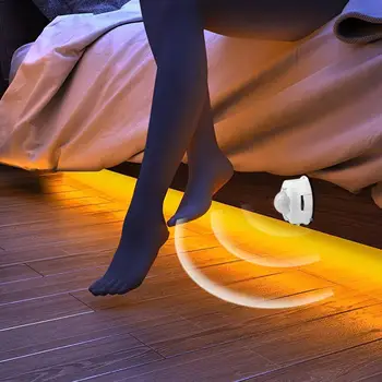 PIR Judesio Jutiklis LED Nakties šviesos DC12V LED Juostos lempos 1m 2m 3m 4m 5m Miegamojo Lovos Laiptai namų Virtuvės Spinta Apdaila