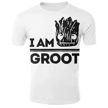 Groot Globėjai Galaxy Juokinga T-shirt vyrų vasaros mados 3D spausdinimo marškinėliai vyriški