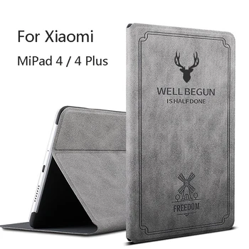 Už Xiao MiPad 4 Plus Atveju 10.1 Smart Case PU Odos, Flip Dangtelis MIPAD 4 Atveju 8 colių full Raštas Atveju Funda