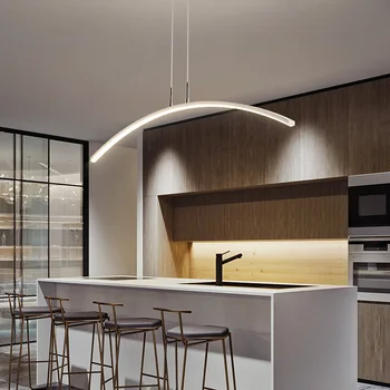 Luminiares Modernios Led Sieniniai šviestuvai Namų Gyvenamasis kambarys, Valgomasis kambarys, Virtuvė, Black&White Lubų Mount LED Kabo Lempa