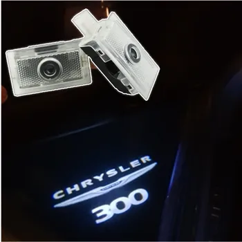 LED Automobilių Durų įspėjamosios Lemputės Už Chrysler 300 300c 200 200c Sebring Lancia Thema Lazerio Logotipas Projektorius Dekoratyvinės lempos priedai