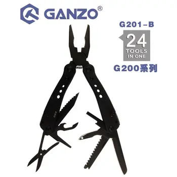 Ganzo G200 serijos G201-B Multi replės 24 Įrankius Viena Ranka Įrankių Rinkinys Atsuktuvų Rinkinys Nešiojamas Sulankstomas Peilis Nerūdijančio Plieno tiekėjas