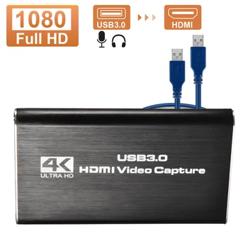 1080P USB3.0 Filmavimo Kortelės, HDMI, USB 3.0 1920x1080 Surinkimo Prietaiso Žaidimai Įrašyti Langelyje 