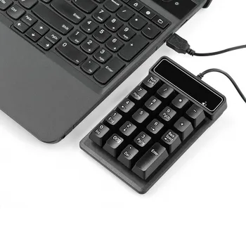 Bkscy19 Klavišus USB Mechaninė Laidinio skaičių klaviatūros Klaviatūros Mini numeris keycaps Numpad Klaviatūra Nešiojamojo KOMPIUTERIO Kompiuterio