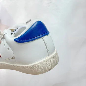 Nauja vaikų sportiniai bateliai korėjos berniukų laisvalaikio bateliai minkšti, apačioje merginos star blizgančiais maži balti bateliai vaikams laisvalaikio bateliai