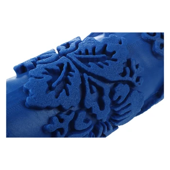 Dažų Volelis su dekoratyvinių motyvų Mašina, Dizainas gėlės / mėlynas 15 cm