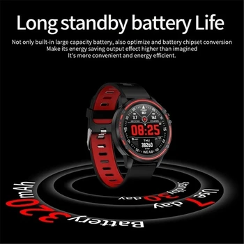 L8 Blutooth Smart Watch Vyrų IP68 Plaukimo Vandeniui Multi Mode-sporto SmartWatch Su EKG PPG Kraujo Spaudimą, Širdies ritmą Fitneso