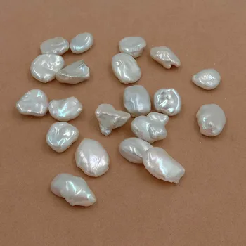 Perlų karoliukai, KESHI PERLŲ ,baroko perlo karoliukai, pobūdžio gėlo vandens baroko perlas -aplink 13-19 mm ilgio . pusė išgręžtos skylės