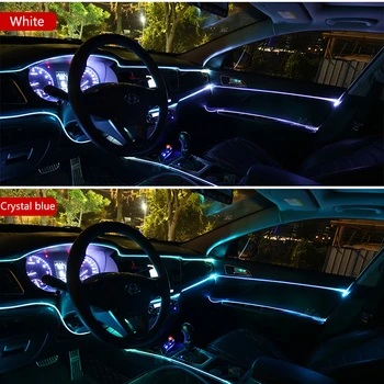 EL Viela automobilio led juostelės šviesos Neon apdailos šviesos Ford Focus 2 3 Fiesta 