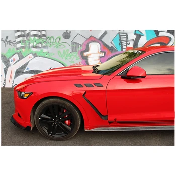 Automobilio Dangčio Jutiklis ABS Chrome Pusėje Žalumynų Lapų Sparnas Ventiliacijos Oro Išleidimo Lempos Apdaila Tinka Ford Mustang + Visi Automobiliai
