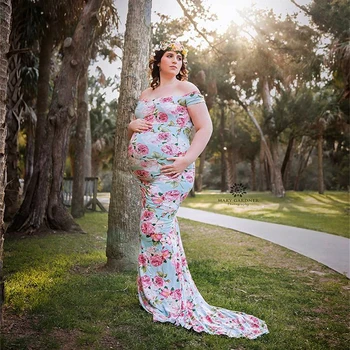 Naujas Gėlių Maxi Motinystės Suknelė Fotosesijas Ilgas Motinystės Fotografija Rekvizitai Nėštumo Seksuali Suknelė Nėščioms Suknelės Moterims