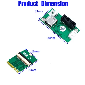NGFF (M. 2) Mygtukas A/E PCI-E Express X1+USB Riser Card su Didelės Spartos FPC Kabelis
