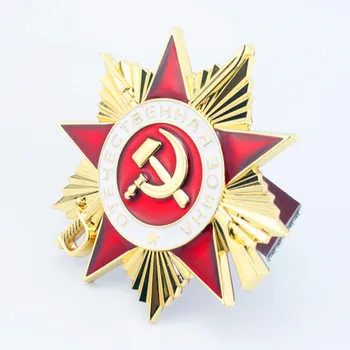 3D Metalo Sovietų Metalo Lipdukas Automobilio Galinio Lango Emblema Lipdukai Lipdukas Apdaila Priekinio Kapoto Groteles Ženklelis Patriotinio Karo Medalis