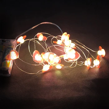 LED pasakų žibintai Raudona Širdies Ilgis AA baterijomis, Atostogų apdailos Chirstmas šviesos vario styginių grupė apšvietimo grandinės lemputė